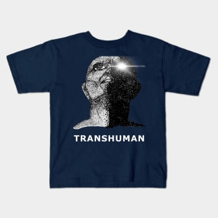 Transhuman Evolution of Man in Dystopian Future Artwork (black/white) Kids T-Shirt